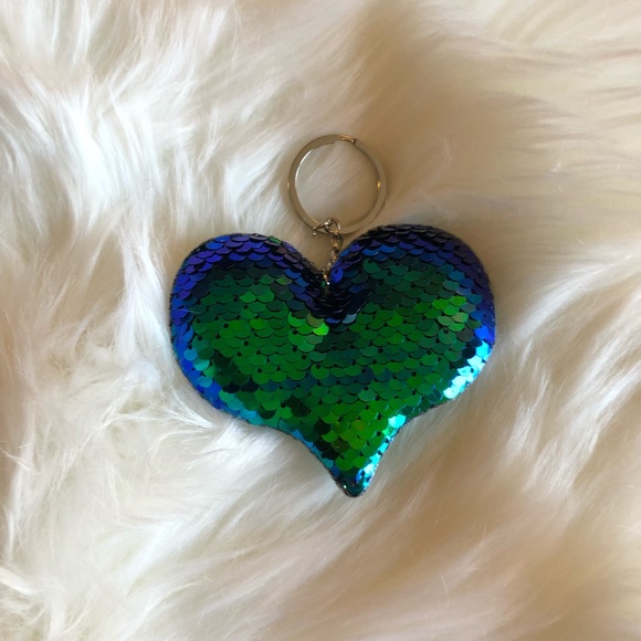Keychains Heart Sequins - Picture 5 of 5